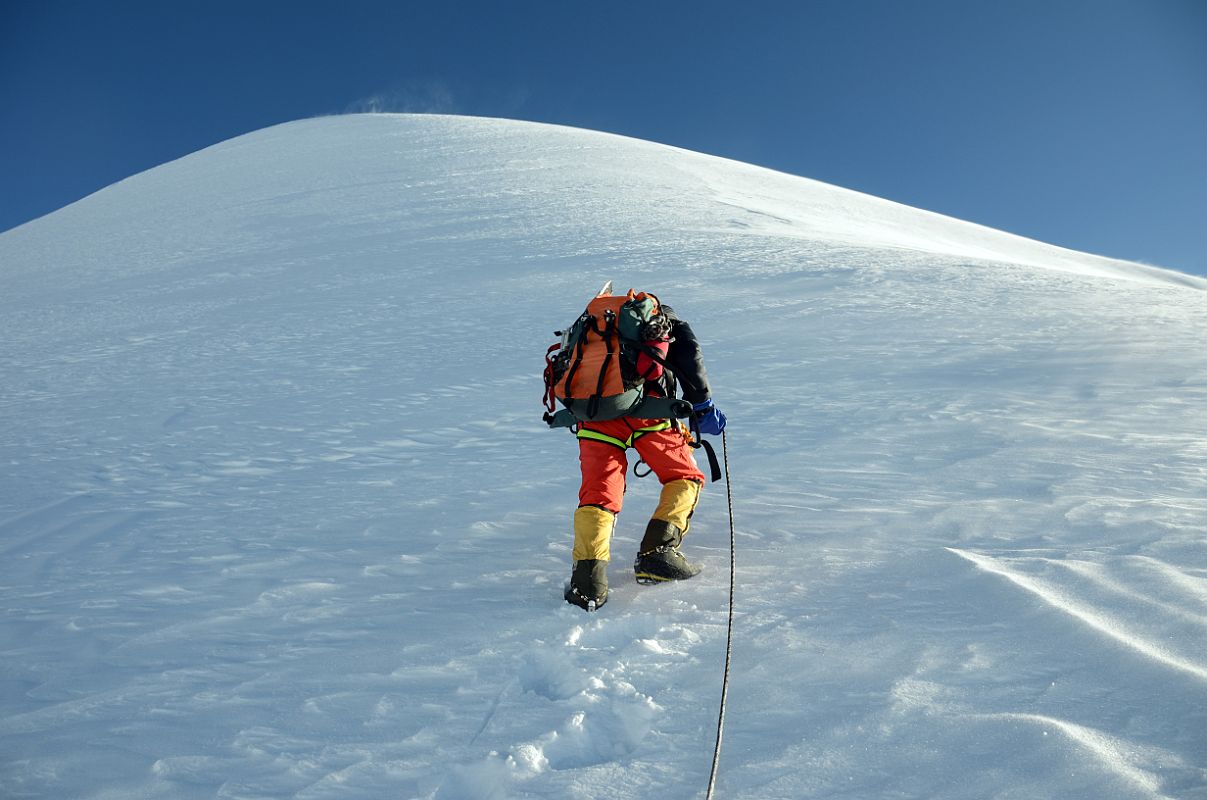 13 Climbing Sherpa Lal Singh Tamang Leading Me Towards The Chulu Far East Summit 